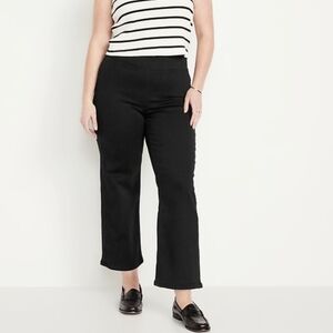 NWT Black Pull-On, Wide Leg, High Waisted Jeans